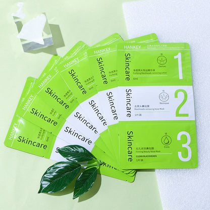 🌿 Nuvia™ 3-Step Nose Patch – Blackhead Remover & Pore Care