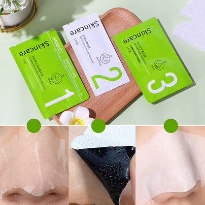 🌿 Nuvia™ 3-Step Nose Patch – Blackhead Remover & Pore Care