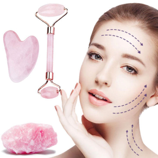 ✨ Nuvia™ Gua Sha + Face Roller Set